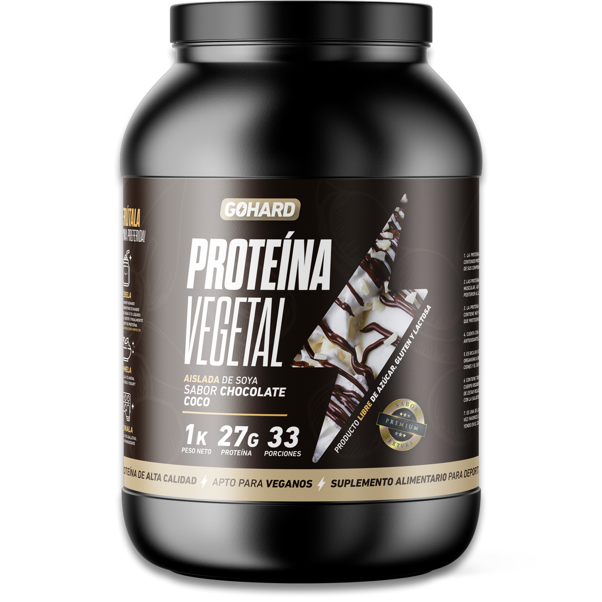 Aislada de Soya 27g Isolate Vegan GoHard