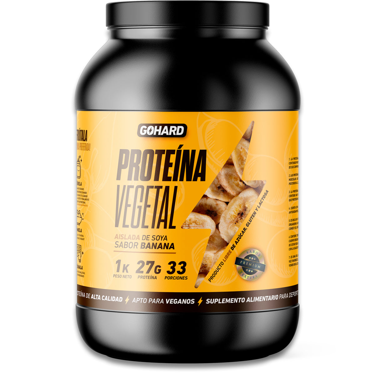 Aislada de Soya 27g Isolate Vegan GoHard