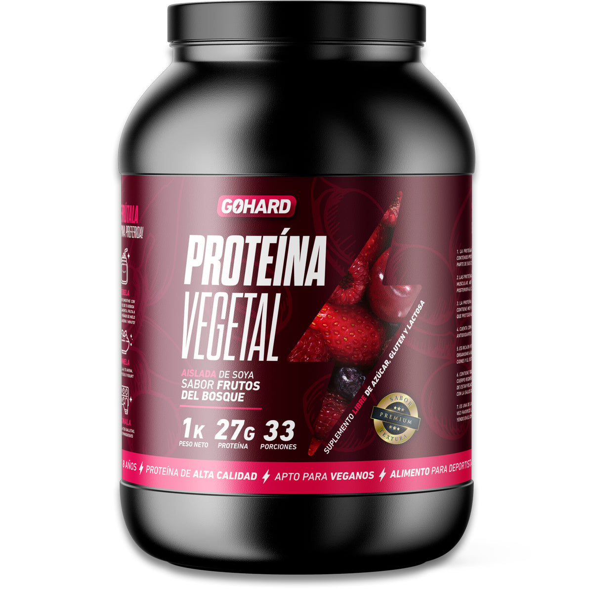 Proteína Vegetal Sabor Frutos del Bosque